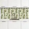 Artistiek - Modern - Groen keuken achterwand 2 middel 871 -3d