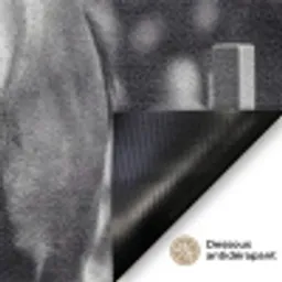 Springen - Paard - Zwart - Wit Deurmat klein -antislip_FR