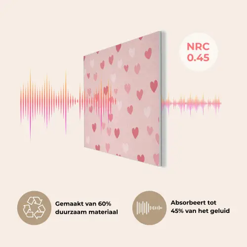 Hartjes - Patroon - Roze - Eenvoudig PET vilt klein -USP_NL