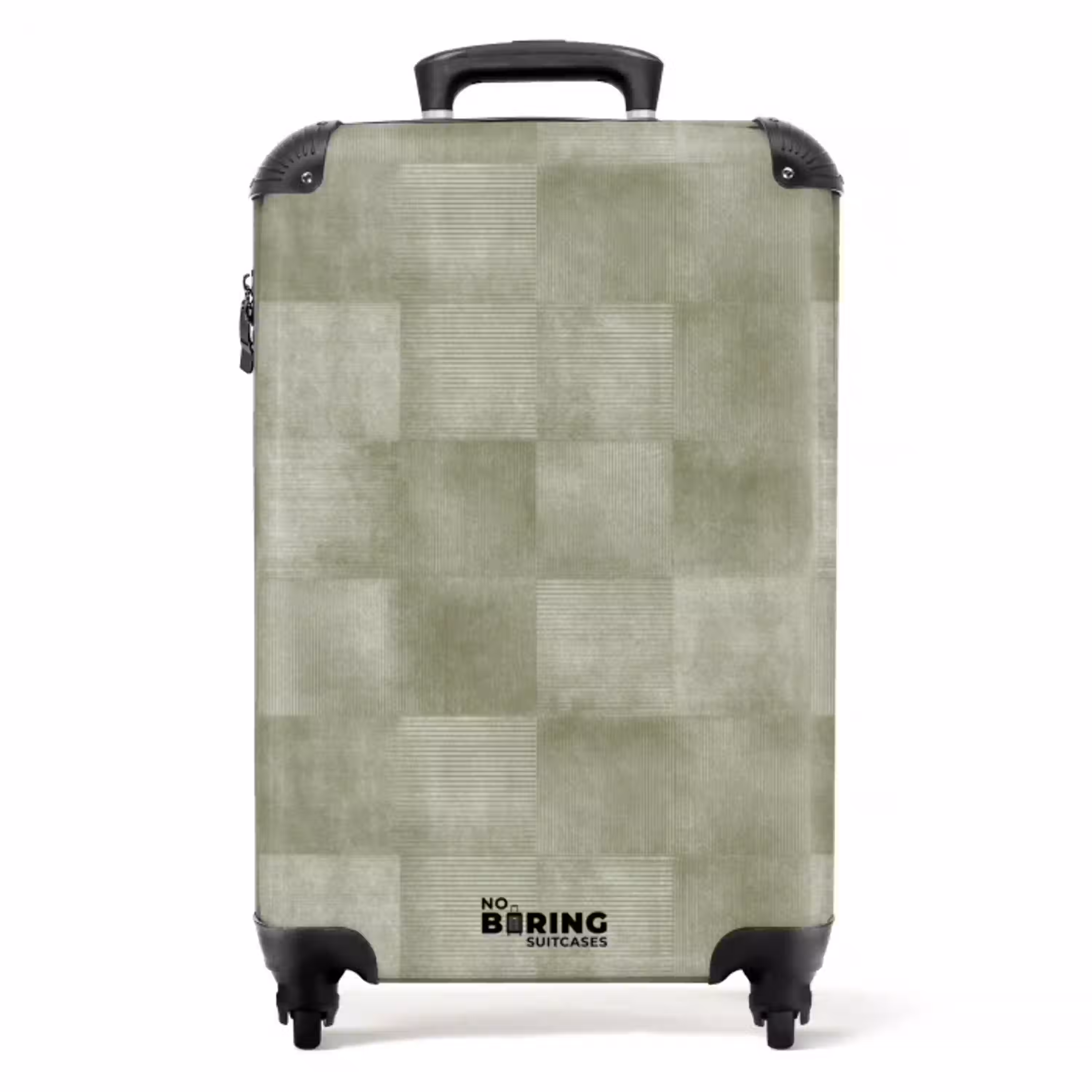 Vlakken - Rustiek - Groen NBS - Handbagage koffer - Volwassenen Unisex middel -productfoto_recht