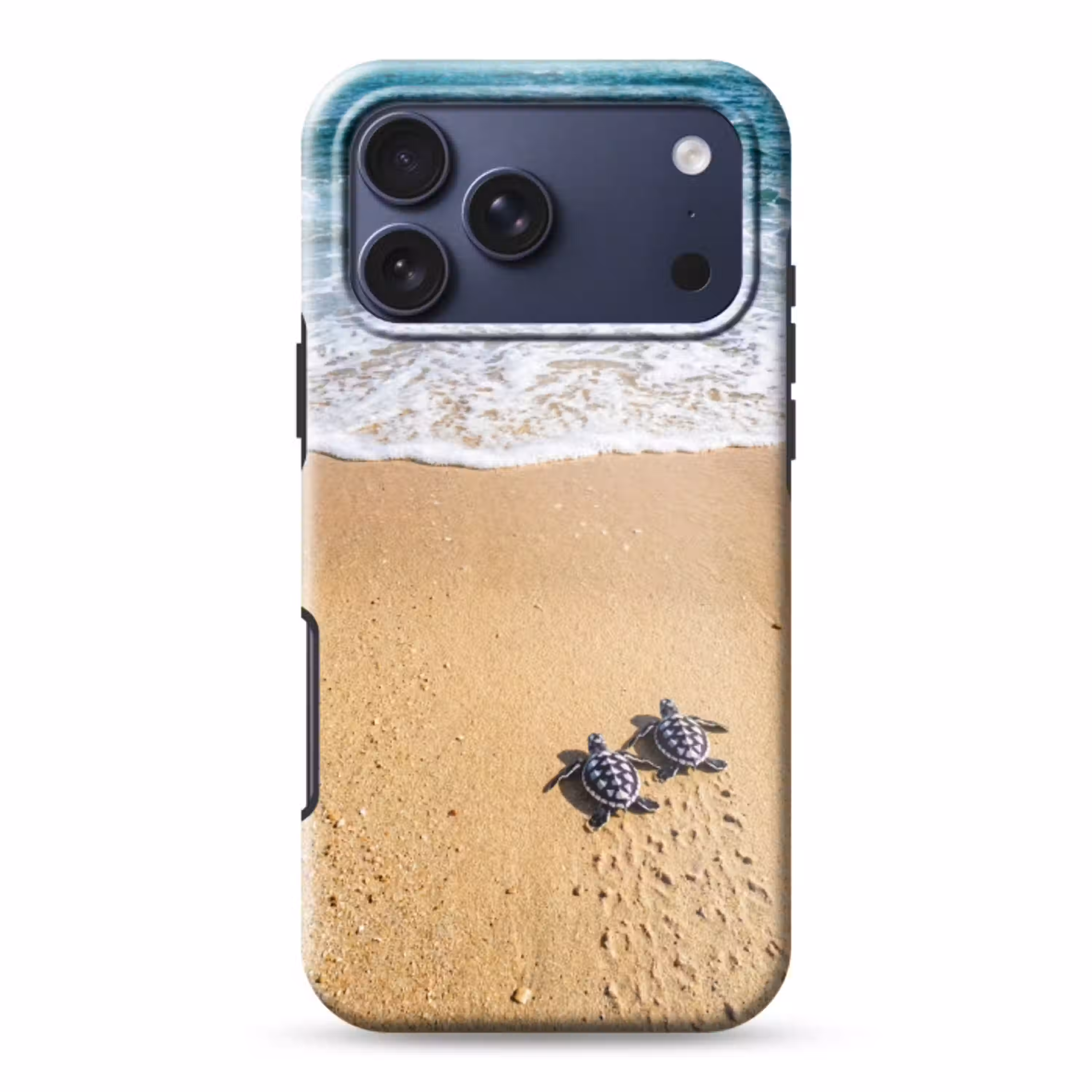 Schildpad - Jong - Strand - Oceaan - Blauw Toughcase MagSafe Apple iPhone 17 Pro Max klein -3d