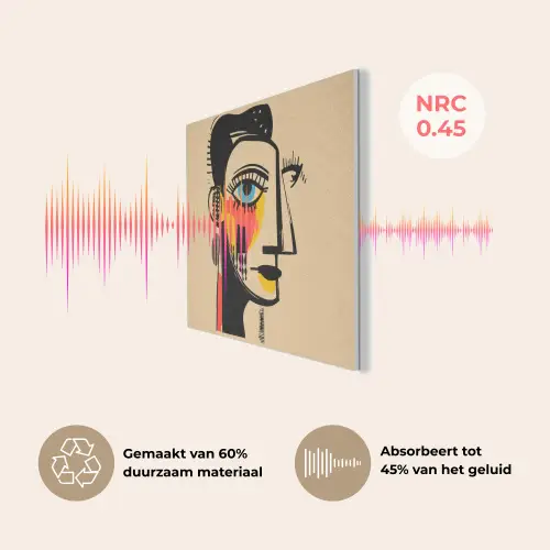 Geometrisch - Felle kleuren - Kubistische stijl PET vilt klein -USP_NL