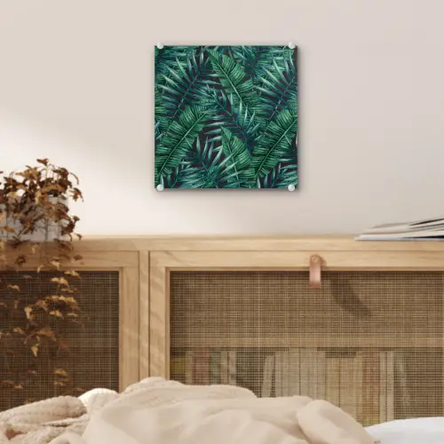 Bladeren - Inductie beschermer - Jungle - Tropical plexiglas 5mm klein -sfeer4