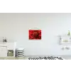 Close up - Bloem- Rood textielposter latten blank klein -kinderkamer