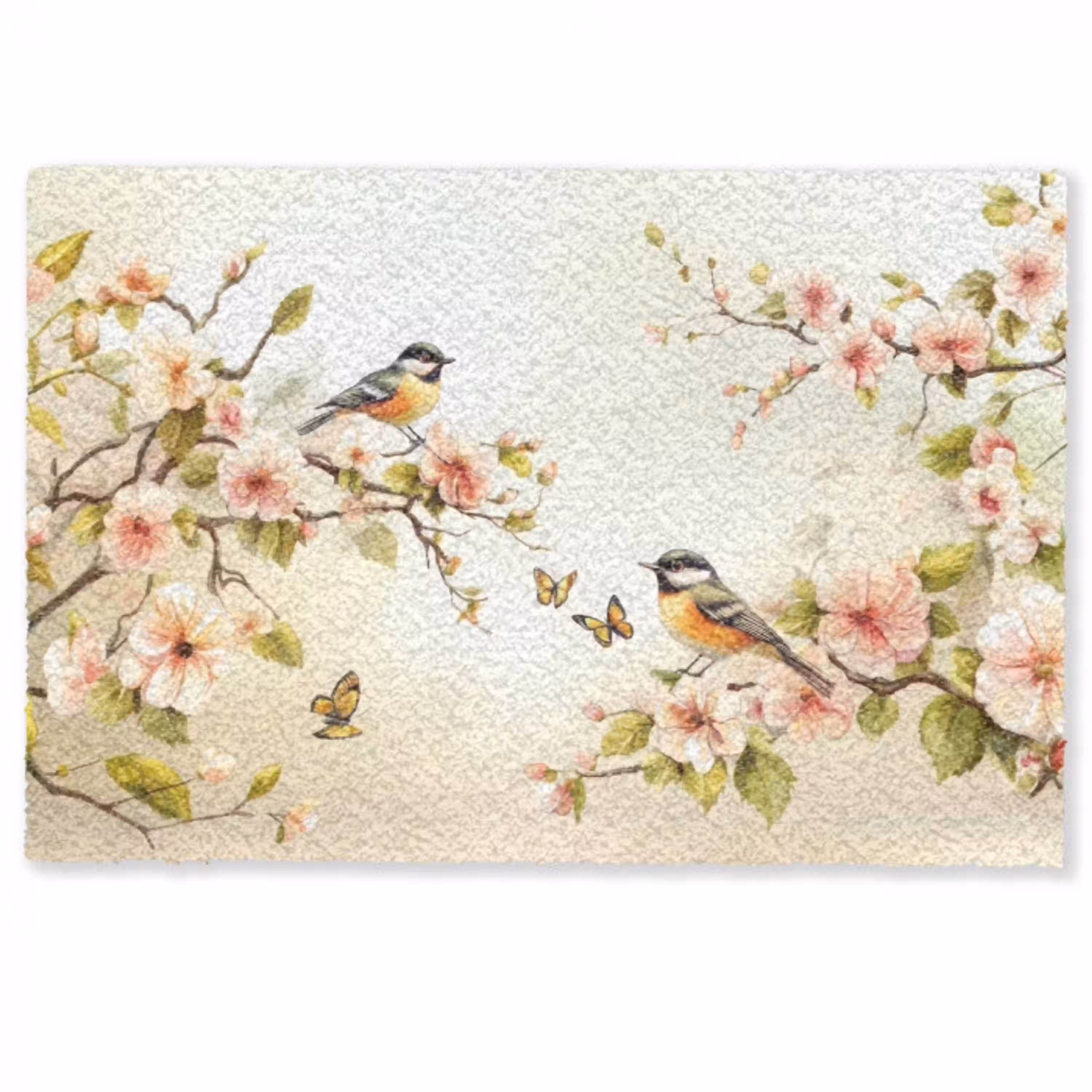 Takken - Bloemen - Vogeltjes - Roze Deurmat klein -zkaufland3d