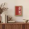 Schuin - Loveyou - Rood Light Box met kabel (Tafellamp) klein -sfeer2
