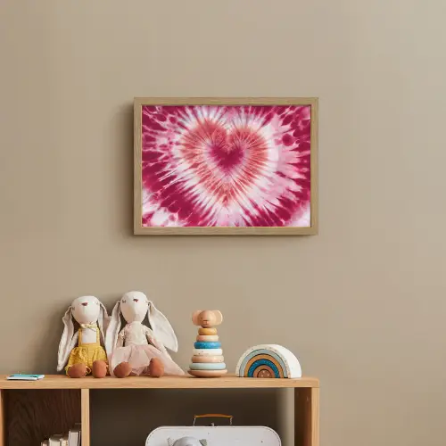 Hartvorm - Roze - Tie dye Light Box met batterij (Wandlamp kind) middel -sfeer2_kind