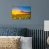 Bloemen - Zonnebloem - Zonsondergang - Nacht - Oranje poster papier klein -sfeer2