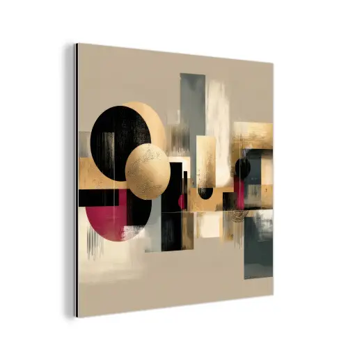Abstract - Vormen - Beige - Texturen aluminium wit klein -3d