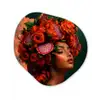 Vrouw - Drankenfruit - Rozen Wandcirkel Organisch Plexiglas middel -3d