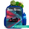 Formule 1 - Raceauto - Rood - Neonverlichting Kinderrugzak - Blauw middel -inhoud_NL