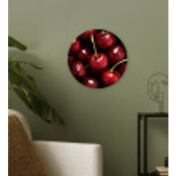 Rood - Fruit - Kersen Wandcirkel plexiglas klein -sfeer3