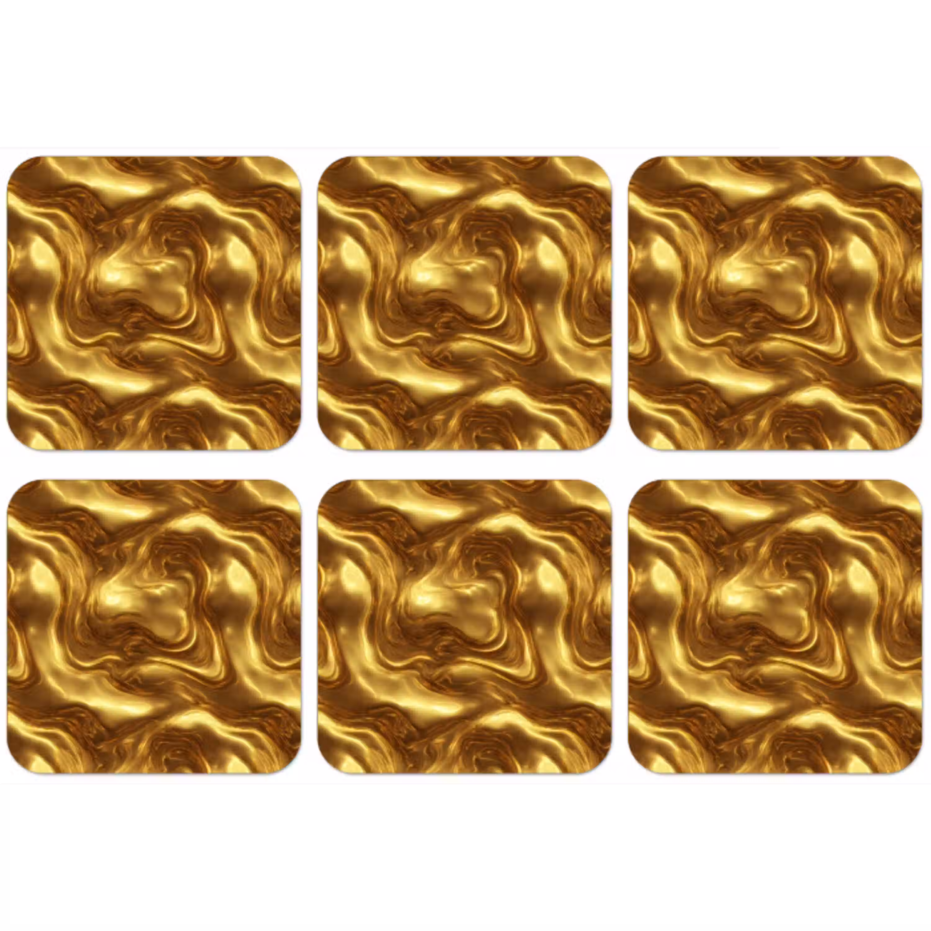 Textuur - Vloeibaar - Organisch - Goud onderzetter kurk middel 366 -zkaufland3dotto