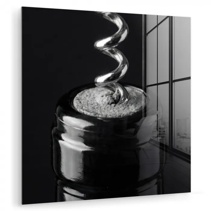 Kurkentrekker - Wijn - Zwart - Wit plexiglas 5mm klein -zzzproduct_nieuw