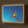 Basketbal -  Lucht - Ring Light Box met batterij (Wandlamp) middel -z3d_website