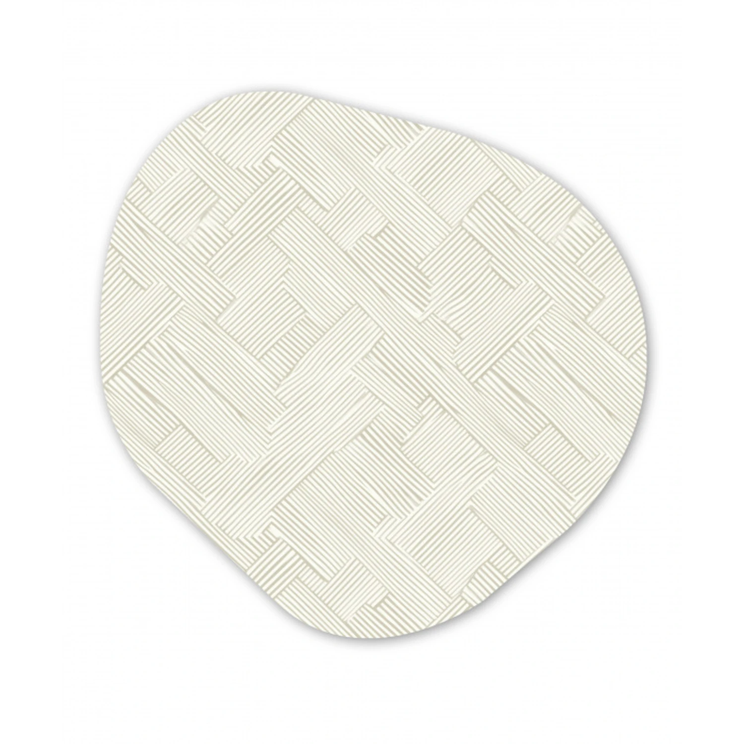 Textuur - Abstract - Beige Wandcirkel Organisch Aluminium middel 851 -3d
