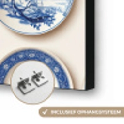 Borden - Bomen - Planten - Blauw Textielframe zwart klein 947 -USP_ophangsysteemNL