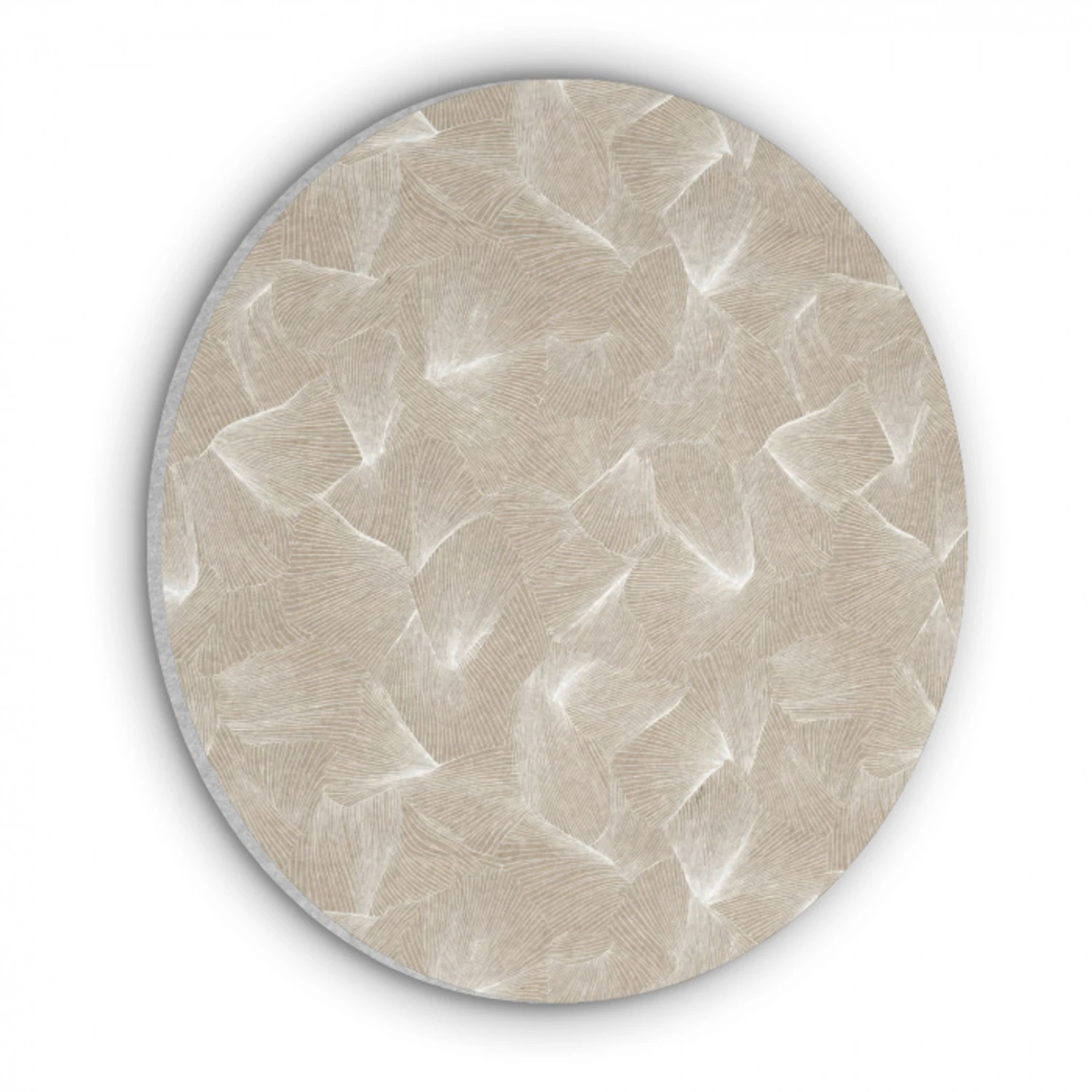 Organisch - Textuur - Beige Akoestische PET Vilt - Rond klein 838 -3d