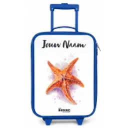 Oranje Zeester Illustratie Kinderkoffer - Blauw klein -zz3dotto