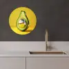 Avocado - Discobal - Geel - Glitter KitchenYeah - Keuken - Wandcirkel Forex klein -sfeer1