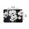 Bloemen - Wit - Abstract Placemat vinyl groot -specs