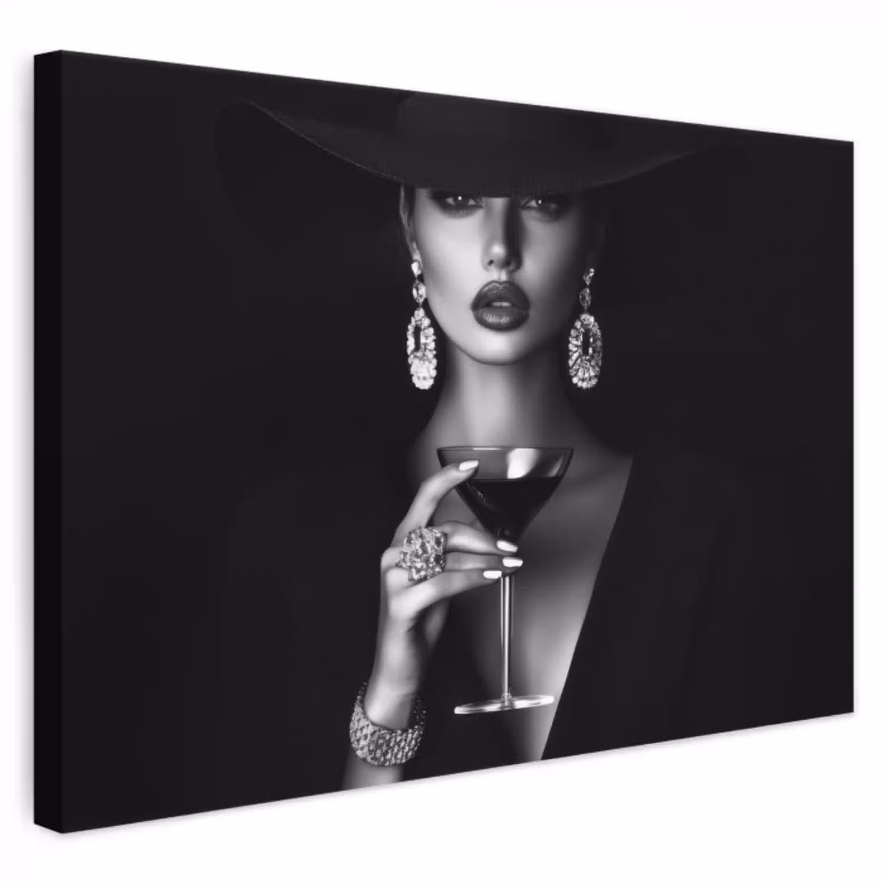 Vrouw - Cocktail - Chic canvas 2cm klein -3d