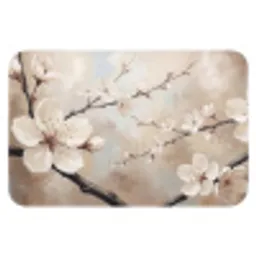 Bloesem - Takken - Schilderij - Beige - Serene Badmat klein -3d
