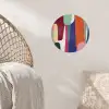 Vormen - Ritmisch - Kleuren - Abstract Wandcirkel behangsticker klein -sfeer4