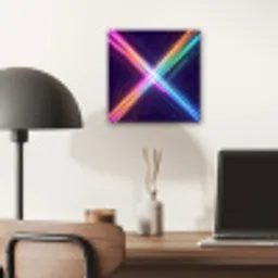 Kruisen - Lasterstralen - Neon aluminium wit klein -sfeer5