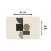 Aardetinten - Abstracte compositie - Eenvoudige vormen Placemat vinyl groot -specs