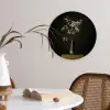 Bloembollen - Wit - Vaas - Minimalistisch Wandcirkel kunststof plaat 5mm dik klein -sfeer4