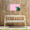 Groen - Teskt - This is art - Roze Tuinposter op houten frame 2 cm dik klein -sfeer4