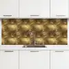 Palm - Waaier - Goud keuken achterwand 2 middel 871 -3d