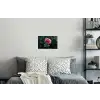 Blad - Chrysant - Roze - Schaduw Muursticker klein -slaapkamer