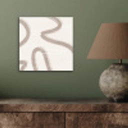 Moderne kunst - Beige - Abstract aluminium wit klein -sfeer2