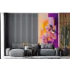 Abstract - Portret - Vrouw - Kleurrijk fotobehang vinyl groot -bank