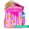 Verf - Smiley - Roze Kinderrugzak - Roze middel -inhoud_NL