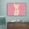 Bonjour - Stippen - Roze- Geel canvas 2cm klein -sfeer4