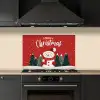 Kerstgroet - Sneeuw - Rood keuken achterwand spatscherm klein -sfeer1