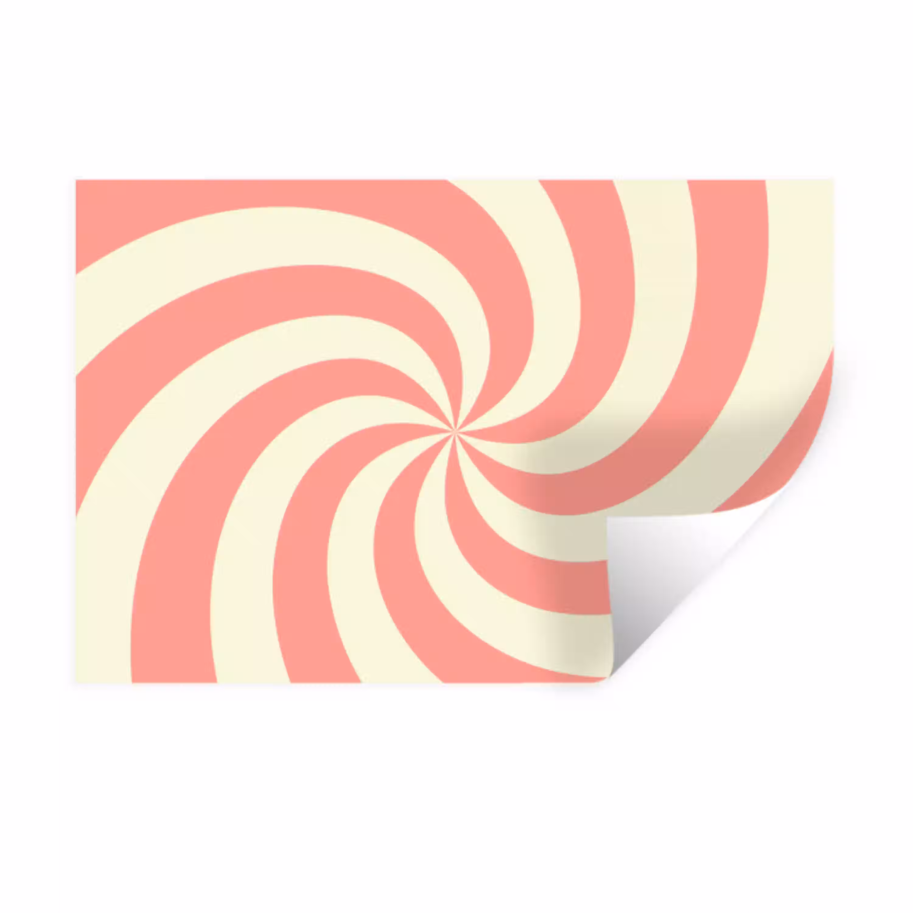 Spiraal - Patroon - Abstract - Roze - Beige Muursticker klein -3d