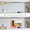 Bloemen - Koffie - Raam keuken achterwand spatscherm klein -voor_na_NL