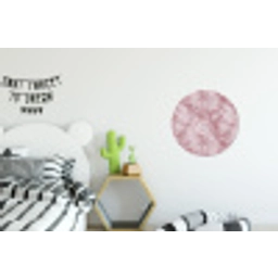 Roze - Kwartsmarmer - Aders Wandcirkel aluminium klein 190 -kinderkamer