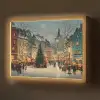 Kerstsfeer - Stadsplein - Kleurrijk Light Box met batterij (Wandlamp) middel -z3d_website