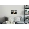 Gezicht - Vrouw - Zwart - Abstract Muursticker klein -slaapkamer