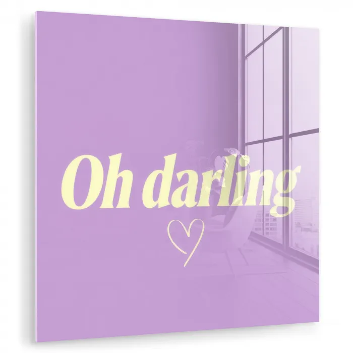 Oh darling - Hart - Paars plexiglas 5mm klein -zzzproduct_nieuw