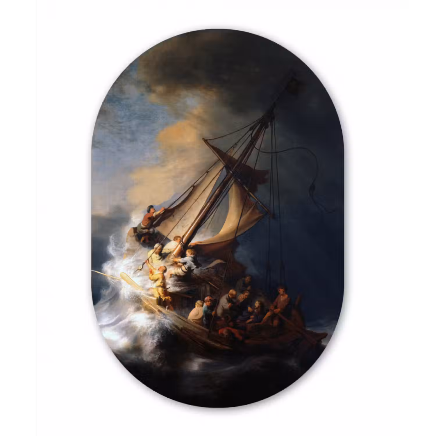 Forexbild Oval - Der Sturm auf dem See Genezareth - Rembrandt van Rijn