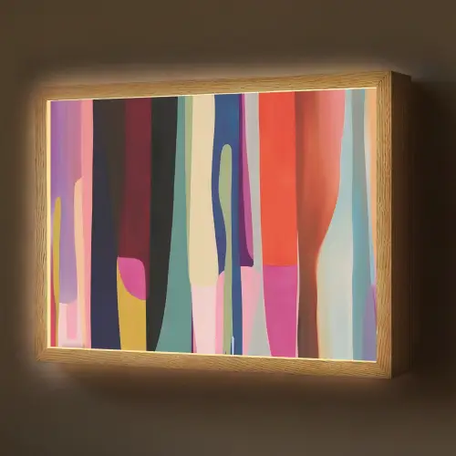 Kleurbanen - Verticaal - Kleurrijk Light Box met batterij (Wandlamp) middel -z3d_website