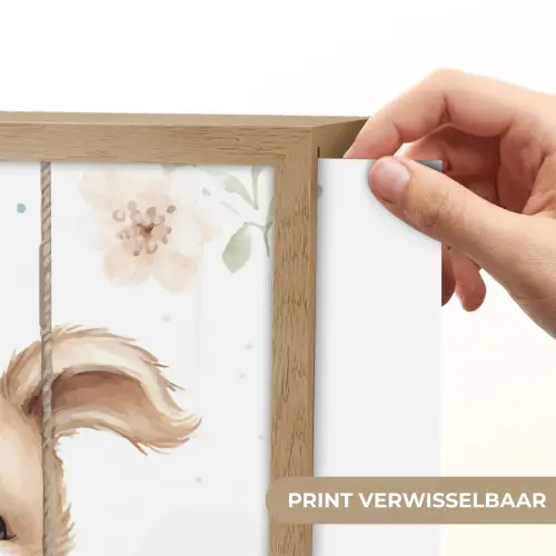 Konijn - Baby dier - Kinderen Light Box met batterij (Wandlamp kind) middel -USP_websiteprintNL