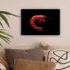 Garnaal - Rood - Dieren canvas 2cm klein -sfeer1