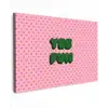 Yes fun - Groen - Roze - Stippen canvas 2cm klein -z3d